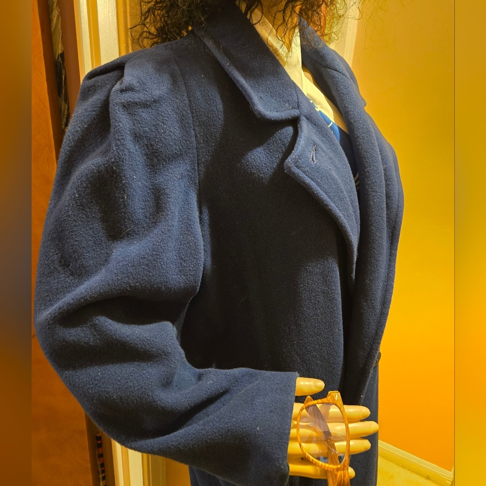 Women's Navy Blue Overcoat